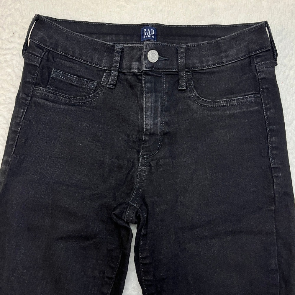 Gap Jeans Womens 27 Black Favorite Jegging Regular Fit Stretch Denim Mid Rise